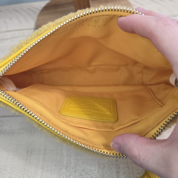 Coach Rhyder Shearling Pochette Banana Crossbody Purse 36490, EUC - Picture 15 of 16